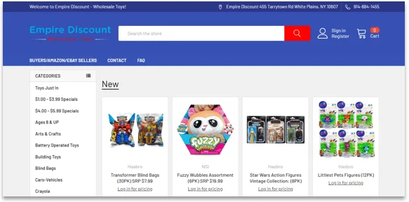 Empire discount wholesale toys 2025