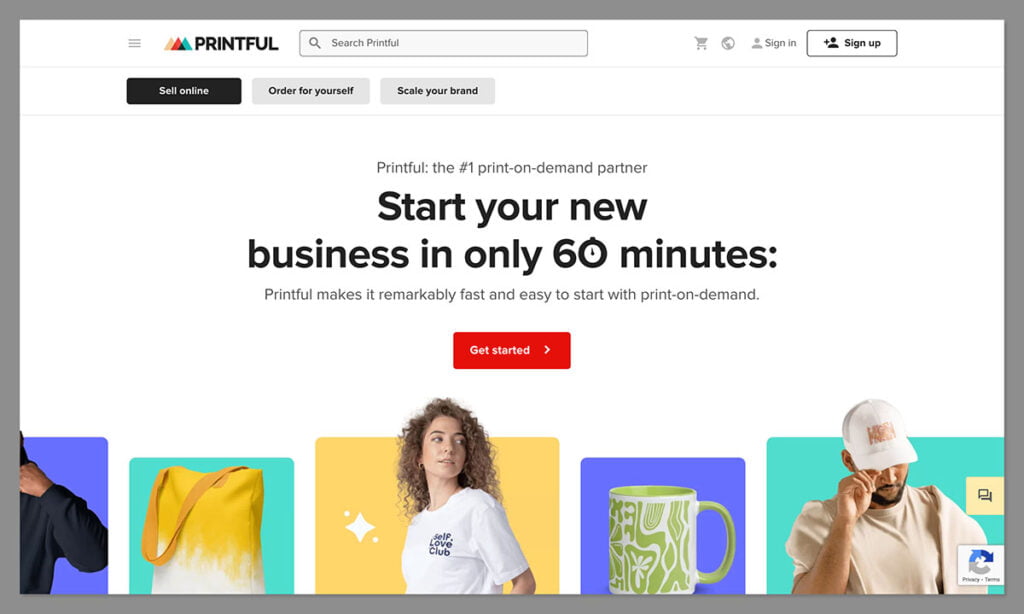 printful homepage