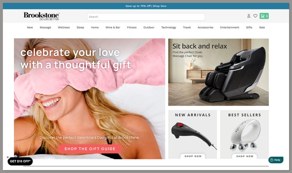 Brookstone - best dropshipping store examples