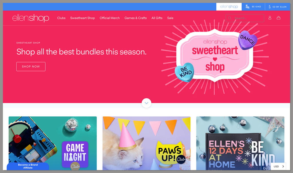 ellenshop - best dropshipping store examples