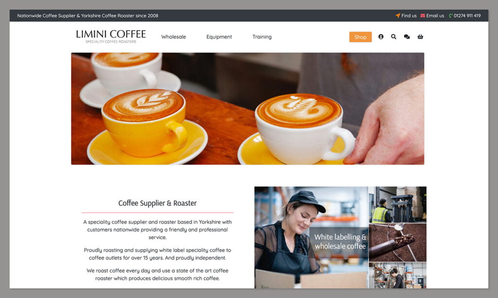 limini coffee homepage - best coffee dropshipping suppliers