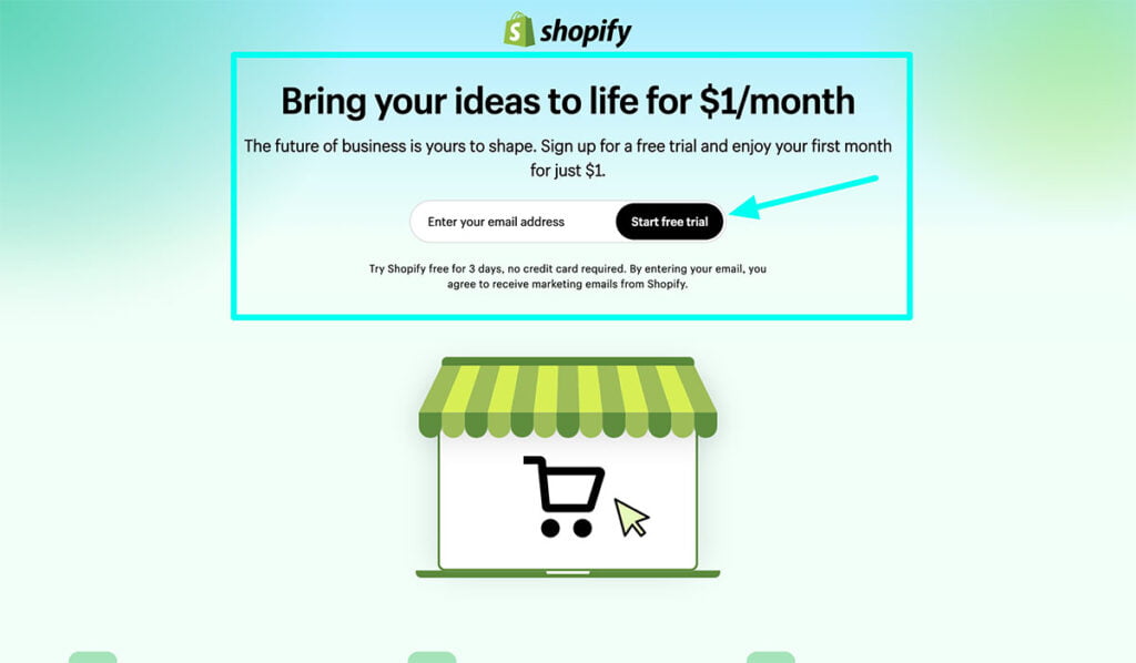 shopify free trial