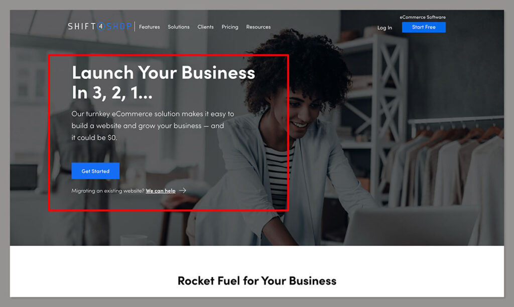 shift4shop homepage
