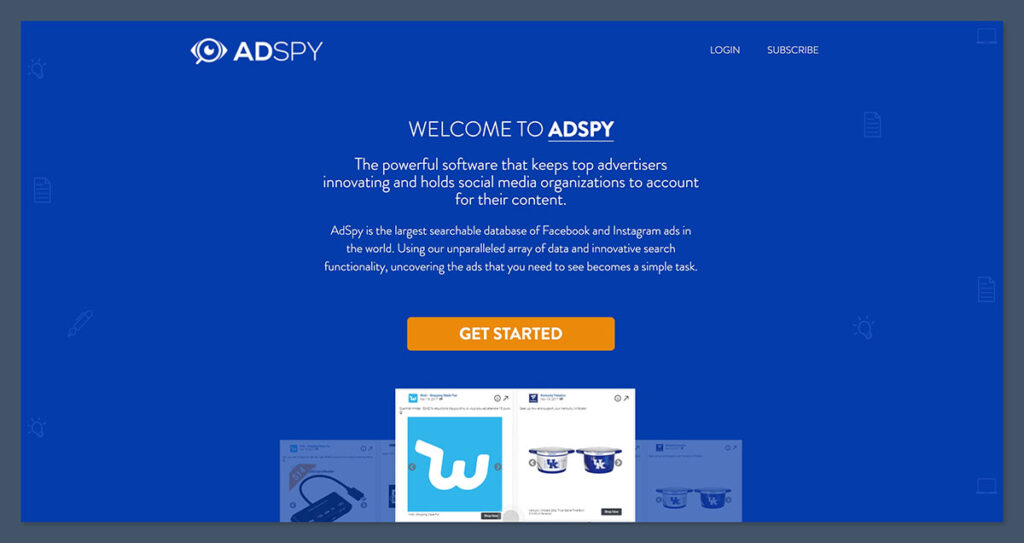 AdSpy Homepage