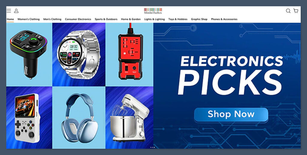 MiniInTheBox Homepage
