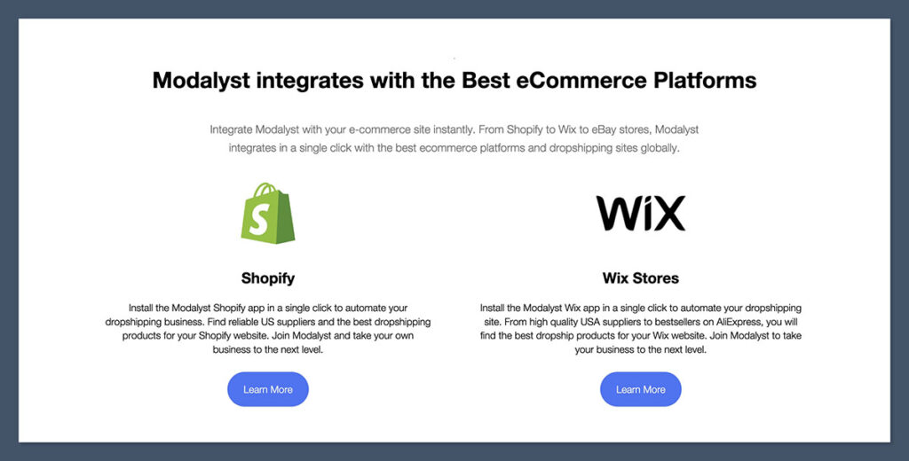 Modalyst Integrations