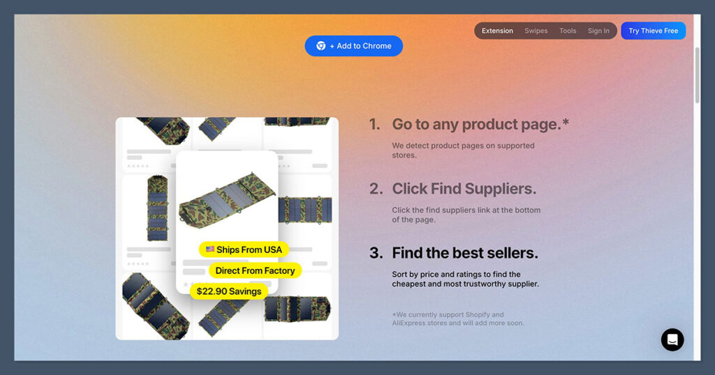 Thieve Chrome Extension