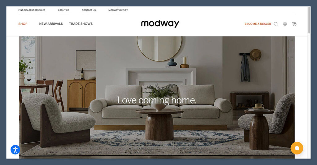 Modway Homepage