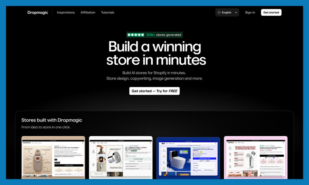 dropmagic ai homepage
