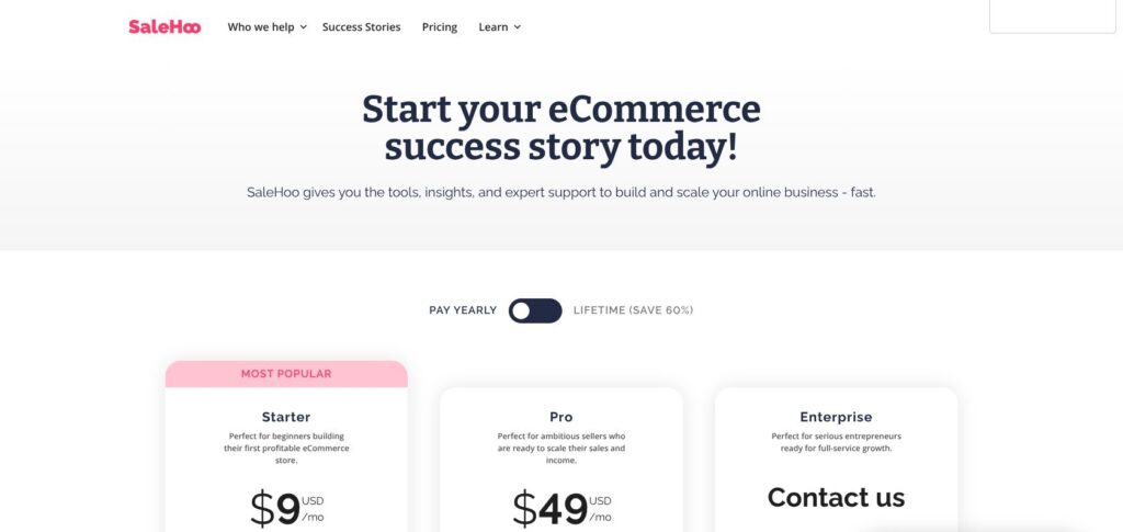 SaleHoo Pricing